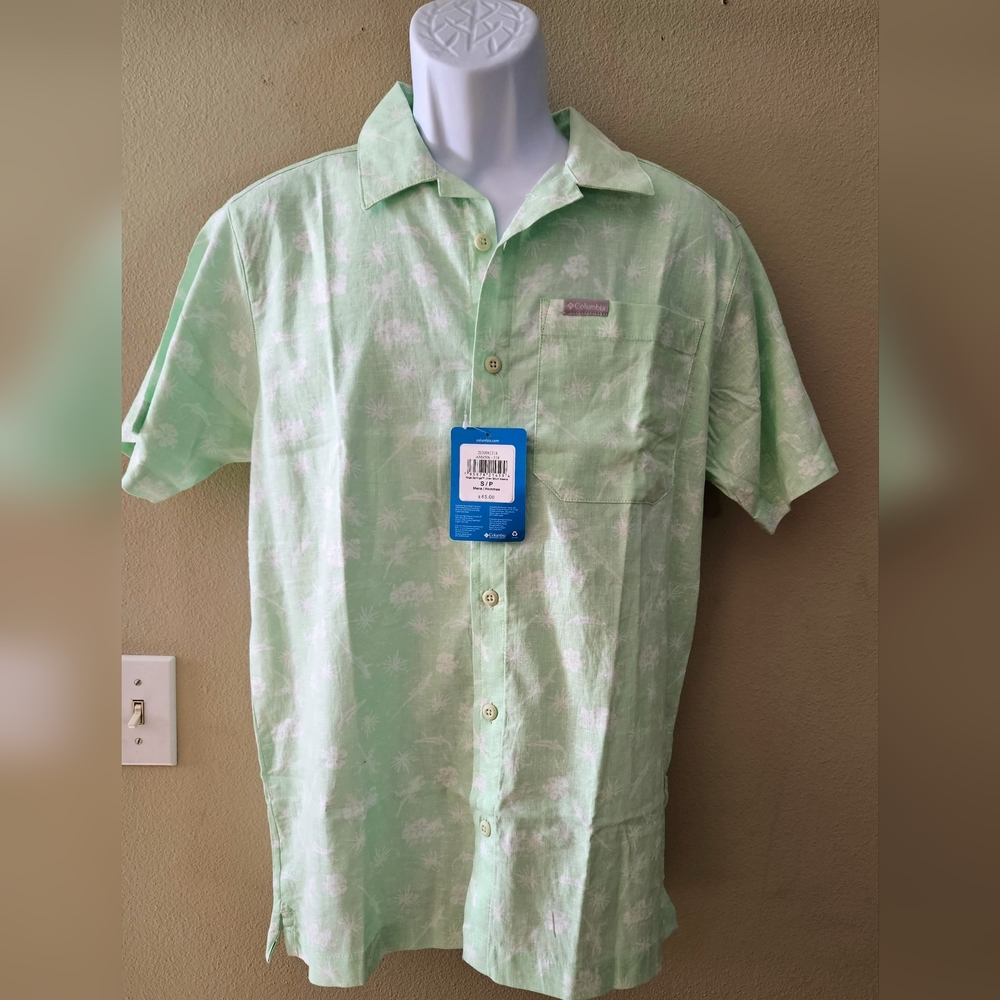 Columbia Saga Springs Linen Short Sleeve Shirt NWT